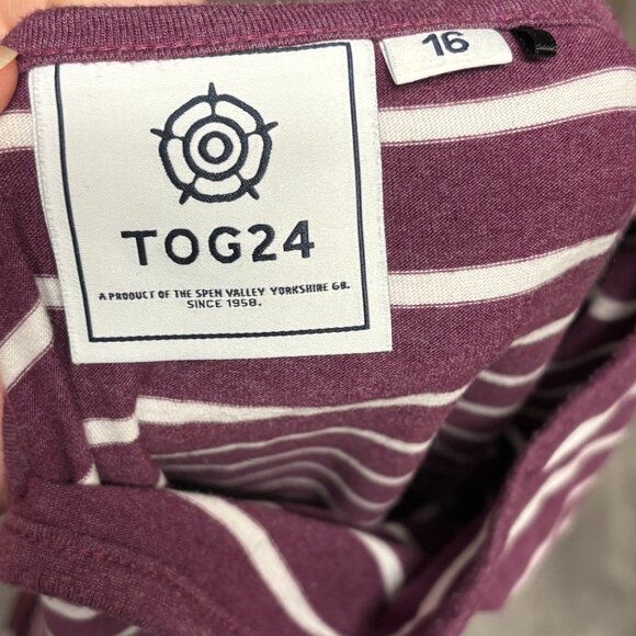 Purple and White Striped Tee | TOG24 - Picture 2 of 2